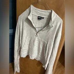 Zip Up sweater cropped  from local boutique. Size LARGE